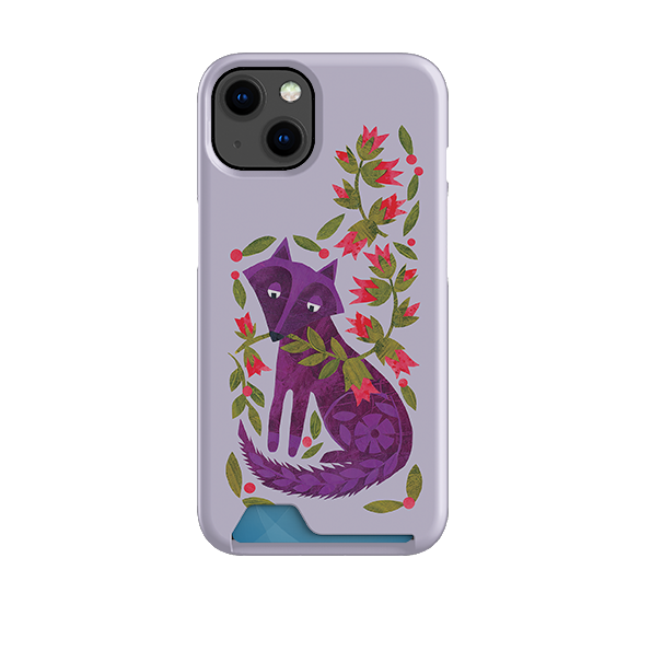 Purple Foxie Case and Card Case By Tracey English