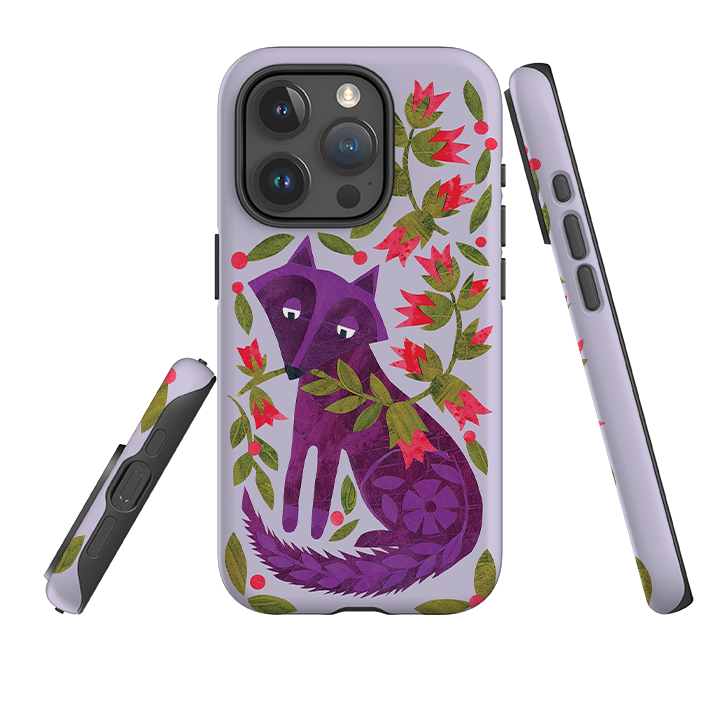 iPhone Tough Case - Purple Foxie By Tracey English