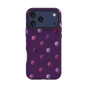iPhone Tough Case - Purple Polka Dot