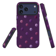 iPhone MagSafe Tough Case - Purple Polka Dot