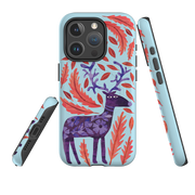 iPhone MagSafe Tough Case - Purple Reindeer By Tracey English