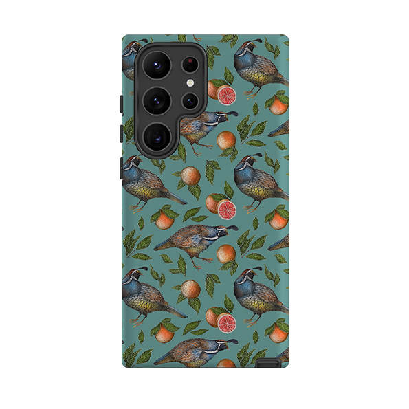 Samsung Tough Case - Quails Pattern By Catherine Rowe