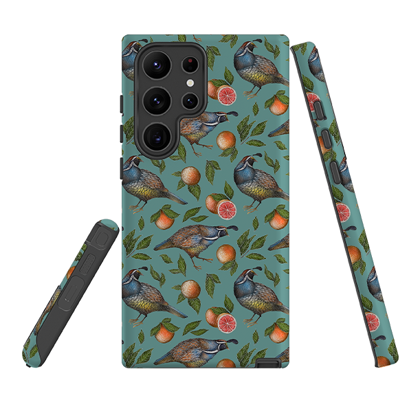 Samsung Tough Case - Quails Pattern By Catherine Rowe