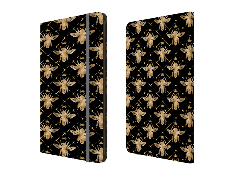 Queen Bees Black Folio Notebook