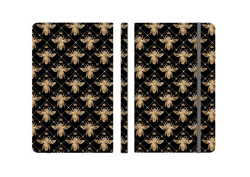 Queen Bees Black Folio Notebook