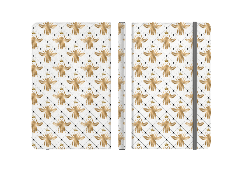Queen Bees White Folio Notebook