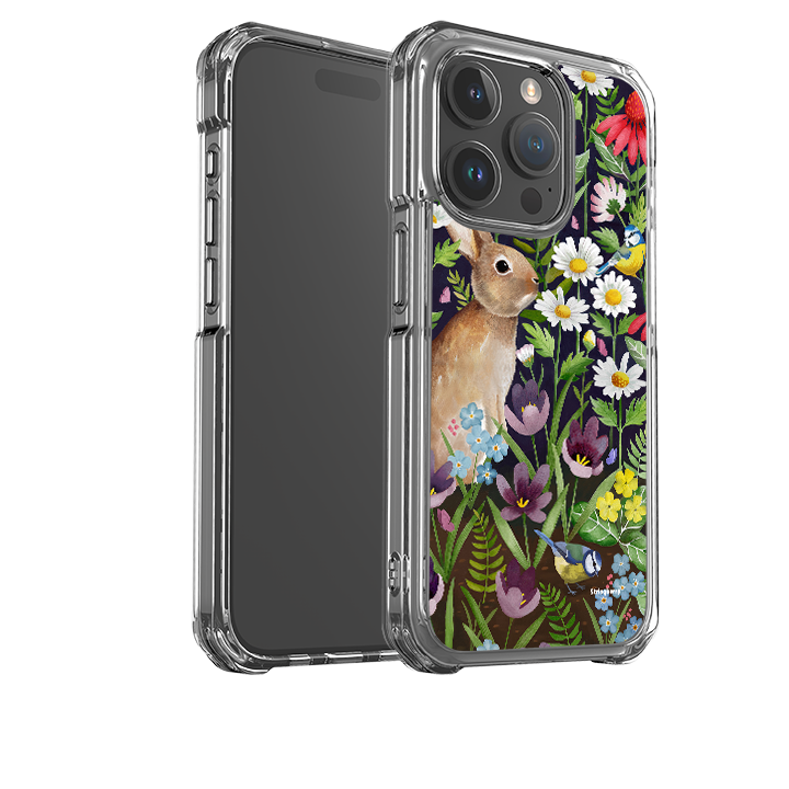 iPhone 15 Clear Case - Rabbit And Wildflowers By Bex Parkin