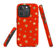 iPhone MagSafe Tough Case - Red and Gold Stars