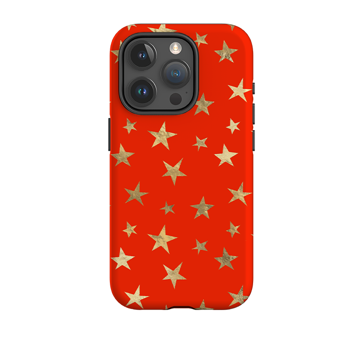 iPhone Tough Case - Red and Gold Stars