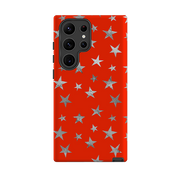 Samsung Tough Case - Red and Silver Stars