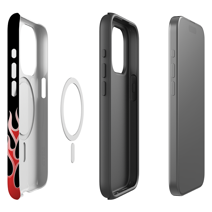 iPhone MagSafe Tough Case -  Red Flames