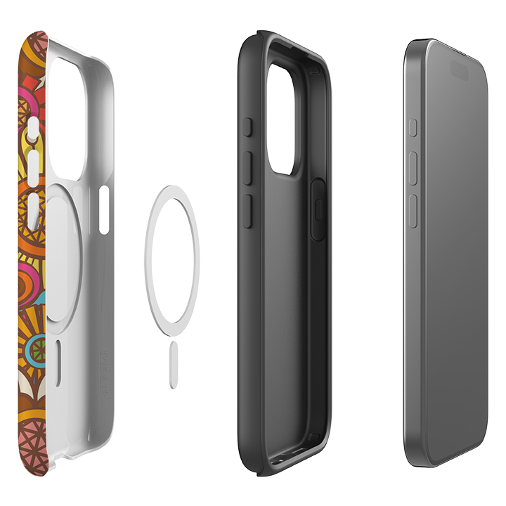 iPhone MagSafe Tough Case - Retro Posy Brights By Amelia Bowman