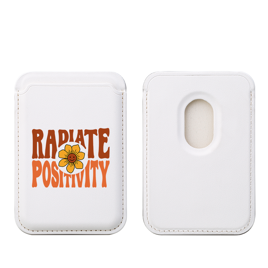 Radiate Positivity MagSafe Wallet- White