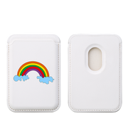 Rainbow MagSafe Wallet- White