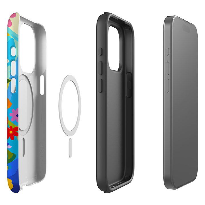 iPhone MagSafe Tough Case - Rainbow Floral