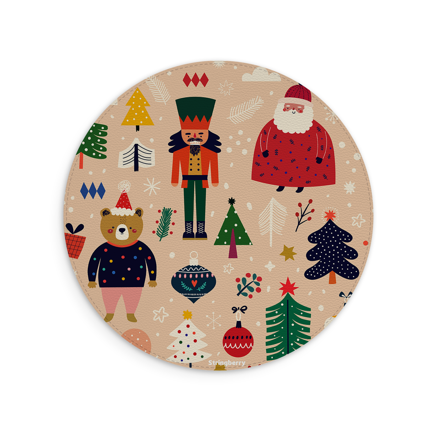 Ready For Xmas Vegan Leather Mouse Mat