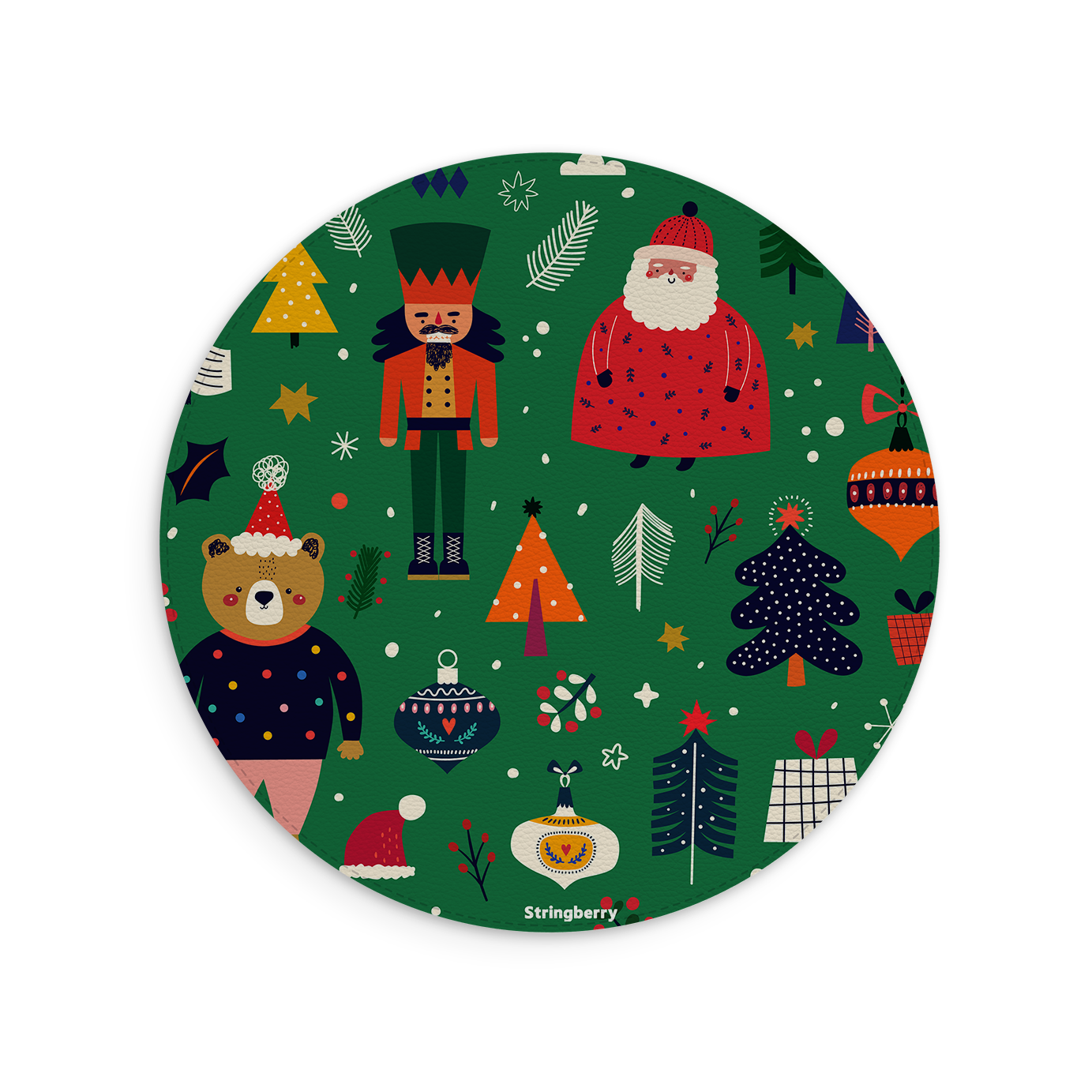 Ready For Xmas II Vegan Leather Mouse Mat