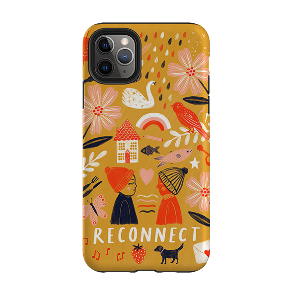 iPhone Tough Case - Reconnect Yellow By Lee Foster Wilson