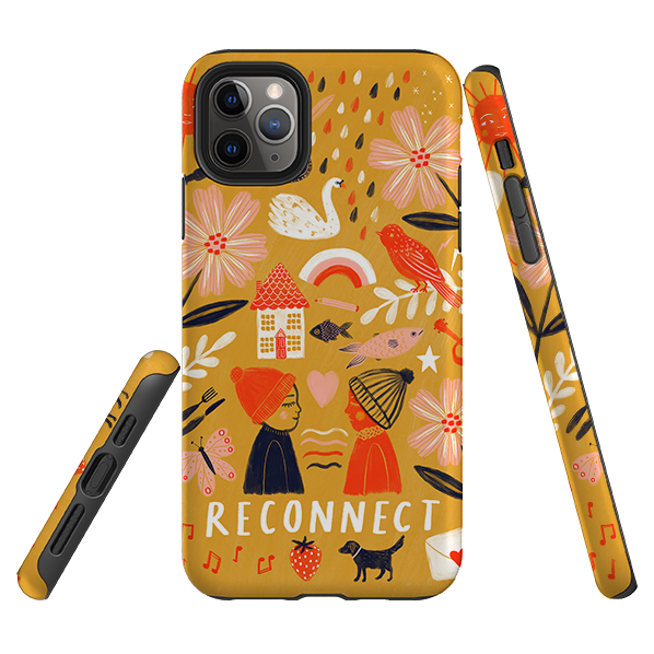 iPhone Tough Case - Reconnect Yellow By Lee Foster Wilson