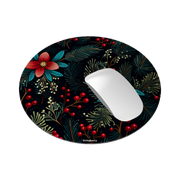 Red Berries Vegan Leather Mouse Mat