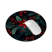 Red Berries II Vegan Leather Mouse Mat