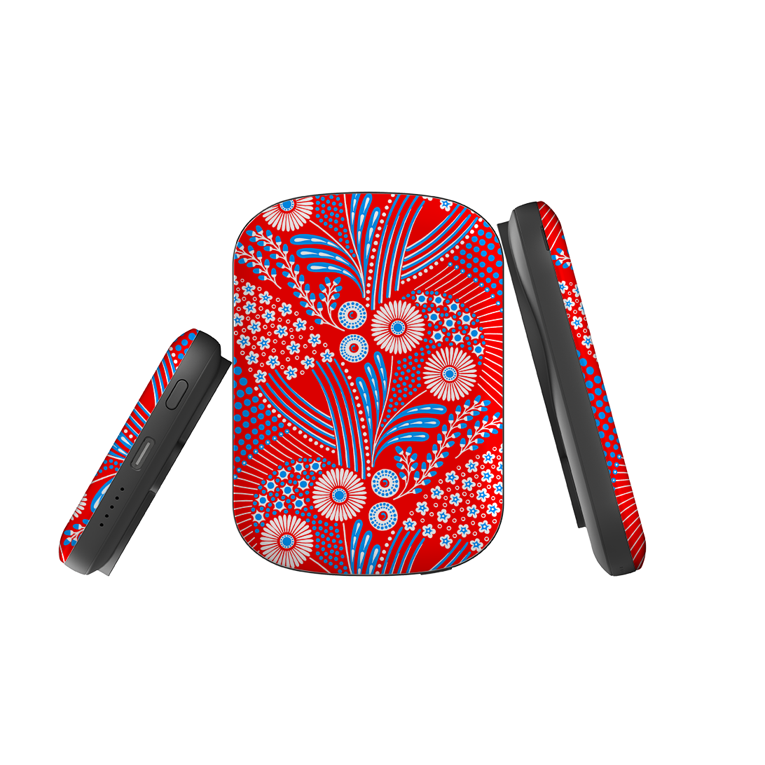 MagSafe Power Bank - Red Bouquet By Cressida Bell