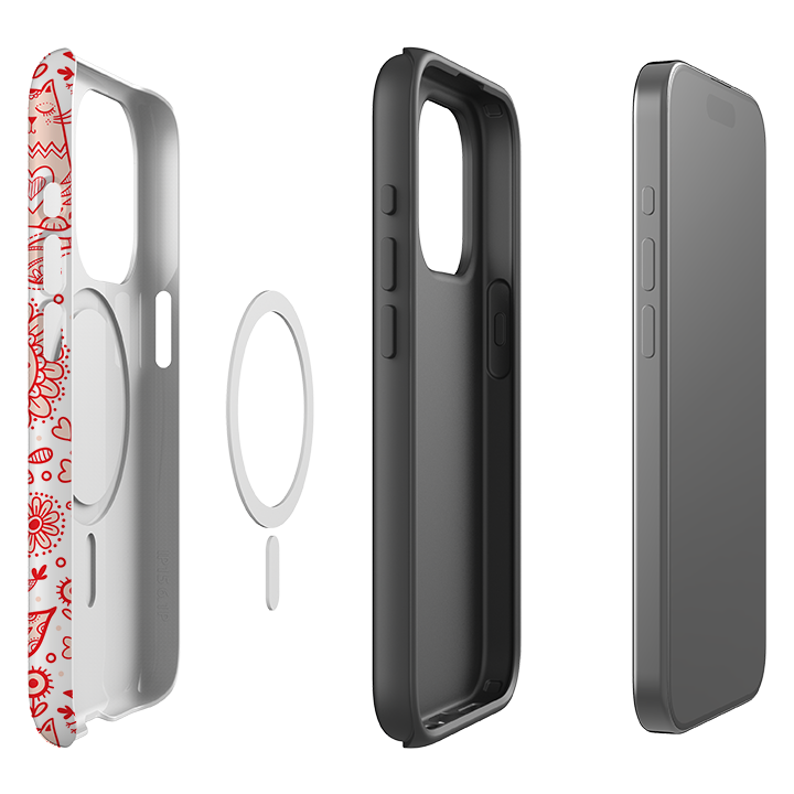 iPhone MagSafe Tough Case -  Red Cats By Suzy Taylor