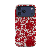 iPhone Tough Case - Red Chinoiserie Floral