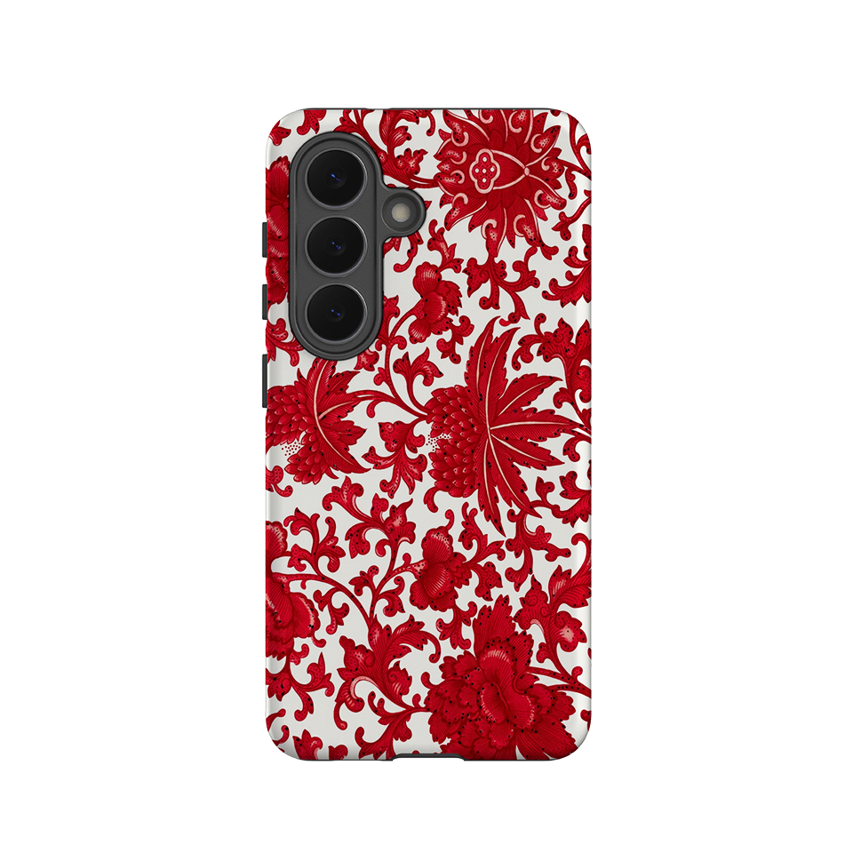 Samsung Tough Case - Red Chinoiserie Floral