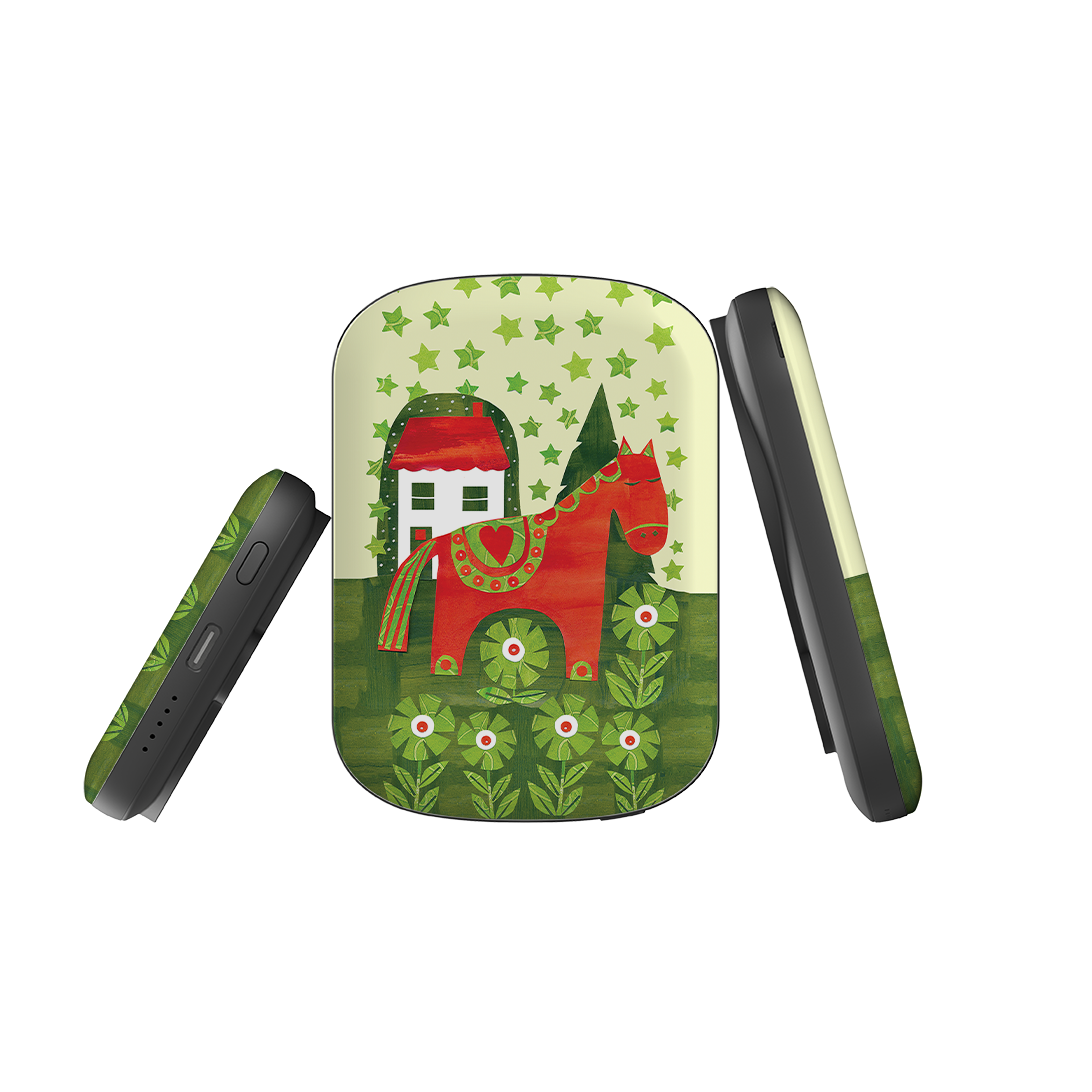 MagSafe Power Bank - Red Dala Horse By Tracey English