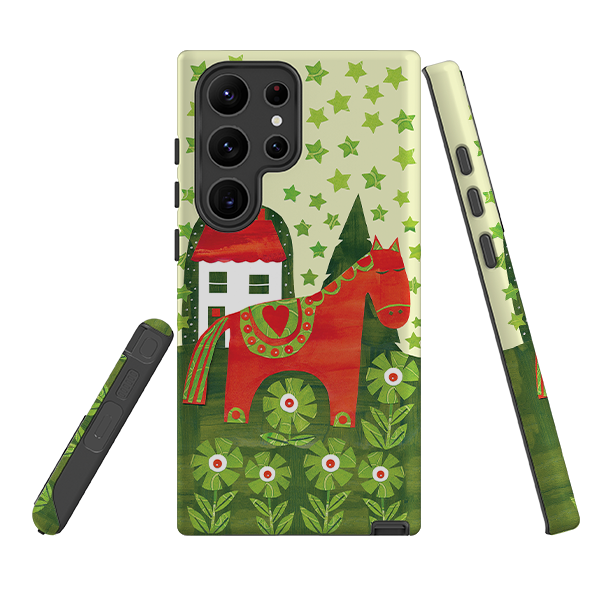 Samsung Tough Case - Red Dala Horse By Tracey English