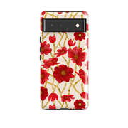 Google Tough Case -  Red Floral By Nina Pace
