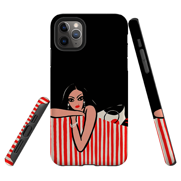 iPhone Tough Case - Red Stripe Sofa