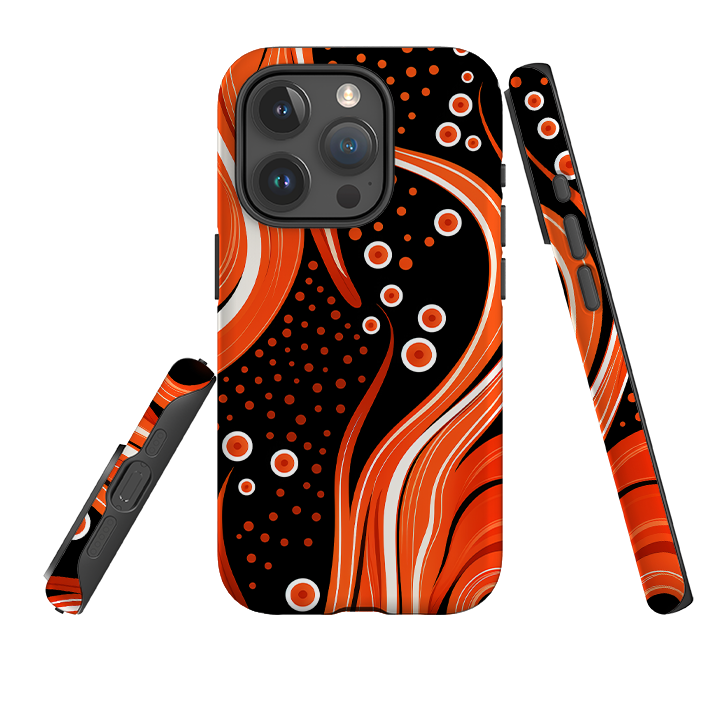 iPhone Tough Case -Red Wave Stars