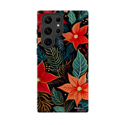 Samsung Tough Case -Red Winter Floral