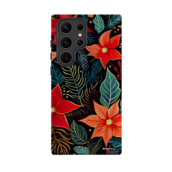 Samsung Tough Case -Red Winter Floral