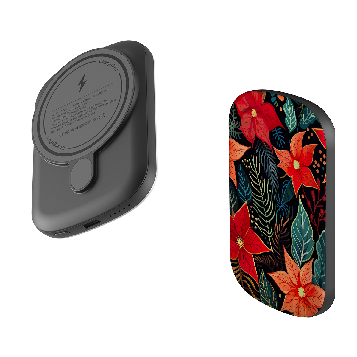 MagSafe Power Bank - Red Winter Floral
