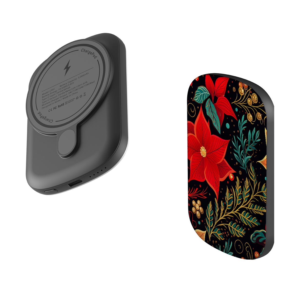 MagSafe Power Bank - Red Winter Floral II