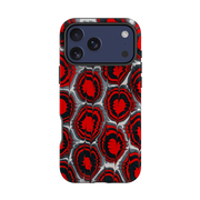 iPhone Tough Case - Red & Black Marble