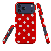 iPhone MagSafe Tough Case - Red & White Polka Dot