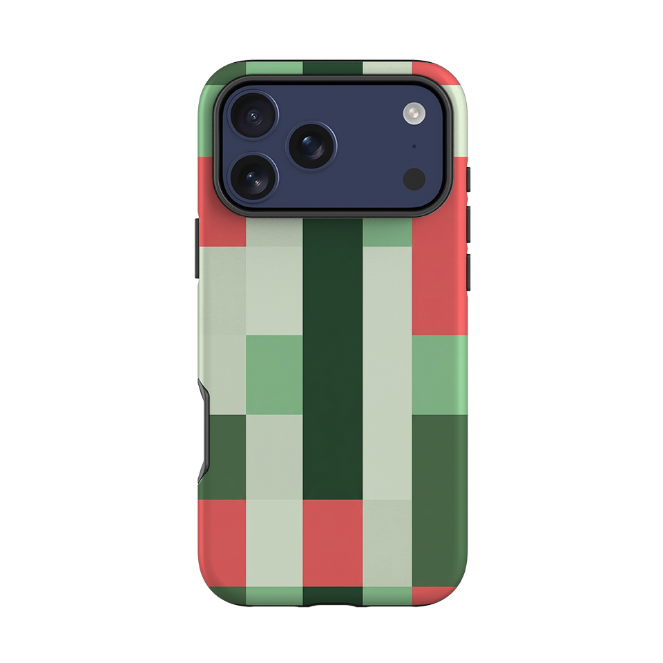 iPhone Tough Case - Retro Abstract Gingham