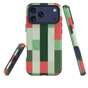 iPhone MagSafe Tough Case - Retro Abstract Gingham