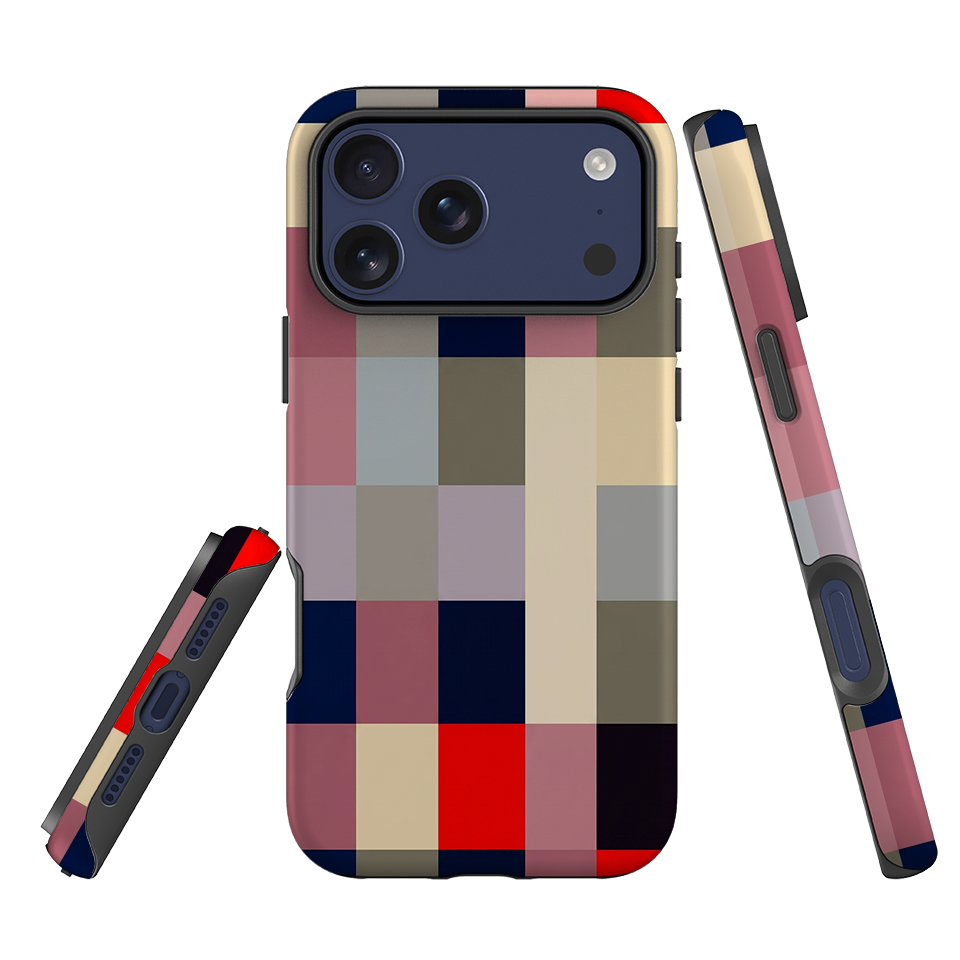 iPhone Tough Case - Retro Plaid