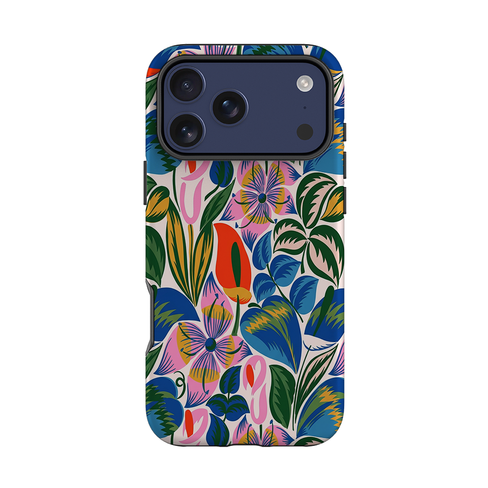 iPhone Tough Case - Retro Tropical Floral