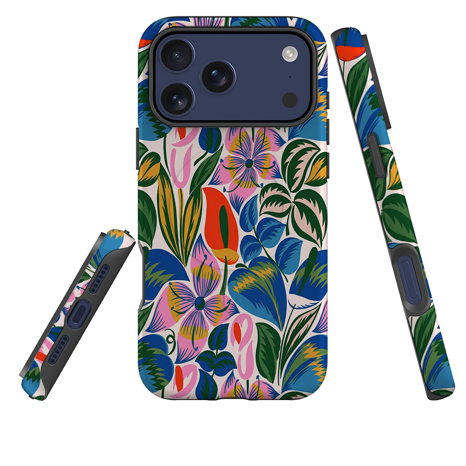 iPhone MagSafe Tough Case - Retro Tropical Floral
