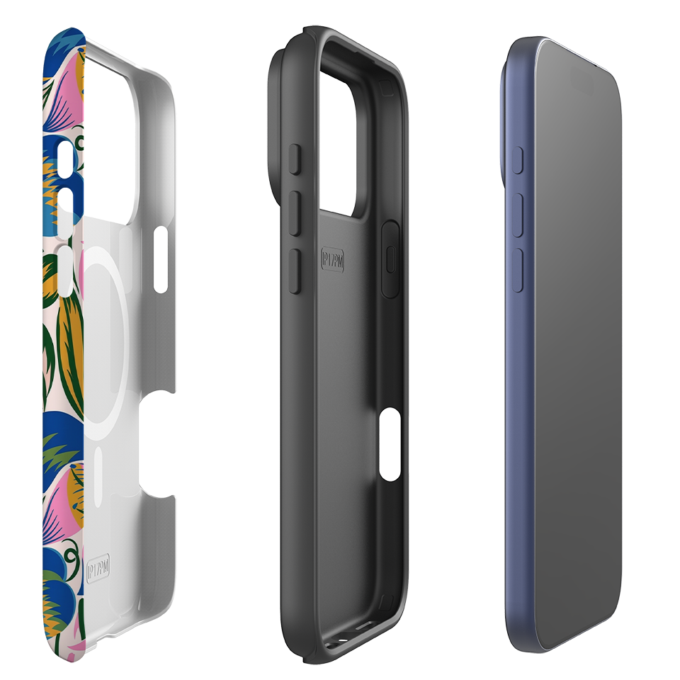iPhone MagSafe Tough Case - Retro Tropical Floral