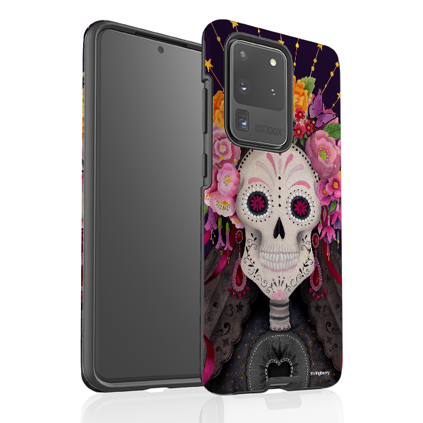 Samsung Tough Case - Ribbon Sugar Skull By Bex Parkin