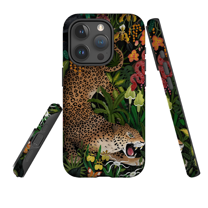 iPhone Tough Case - Roaring Leopard By Bex Parkin