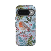 Google Tough Case - Robin With Berries By Mary Stubberfield