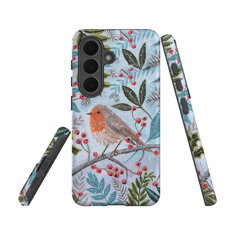 Samsung Tough Case - Robin With Berries By Mary Stubberfield